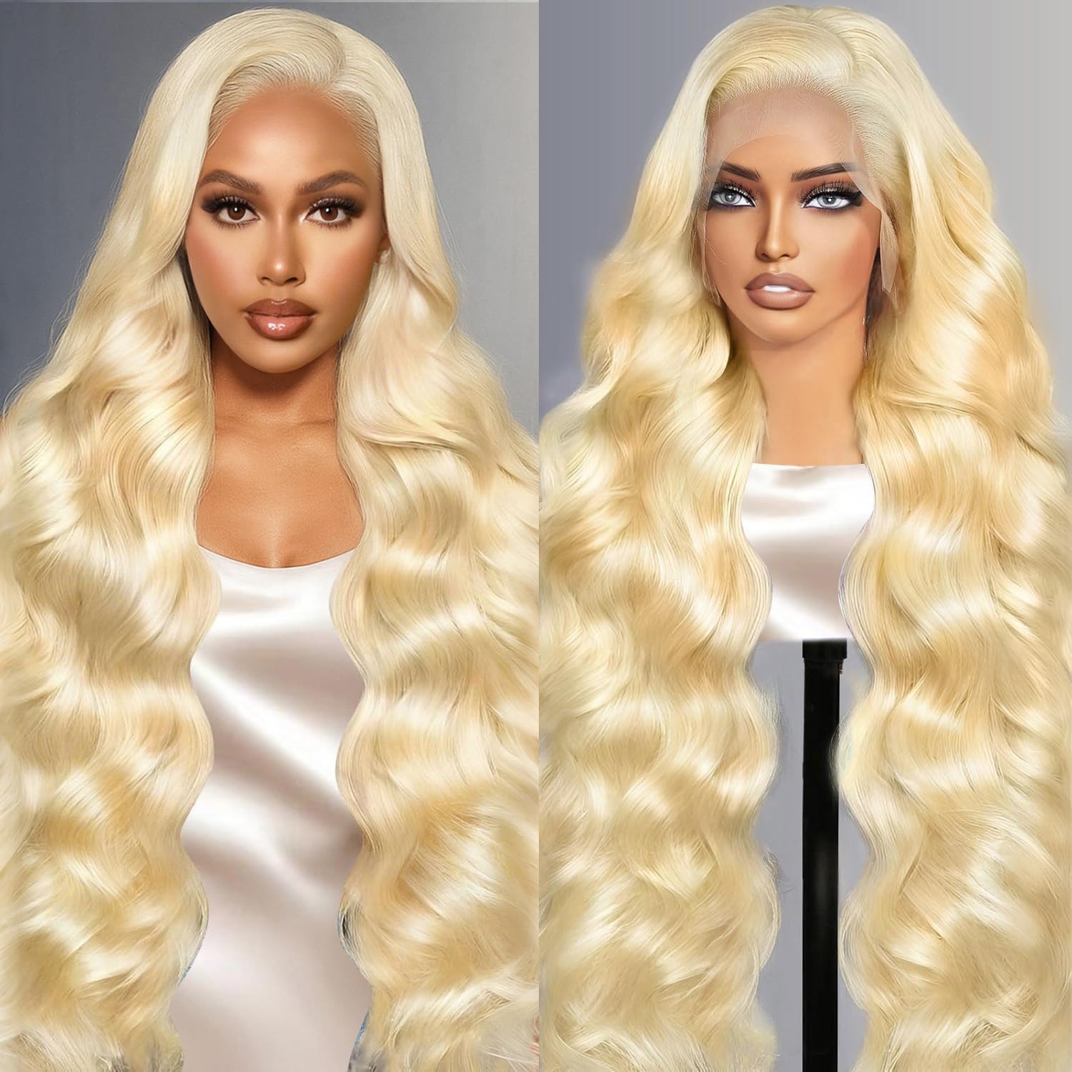 613 Blonde Body Wave Lace Front Wig - Wig Rambut Asli 13x4 Lace Front