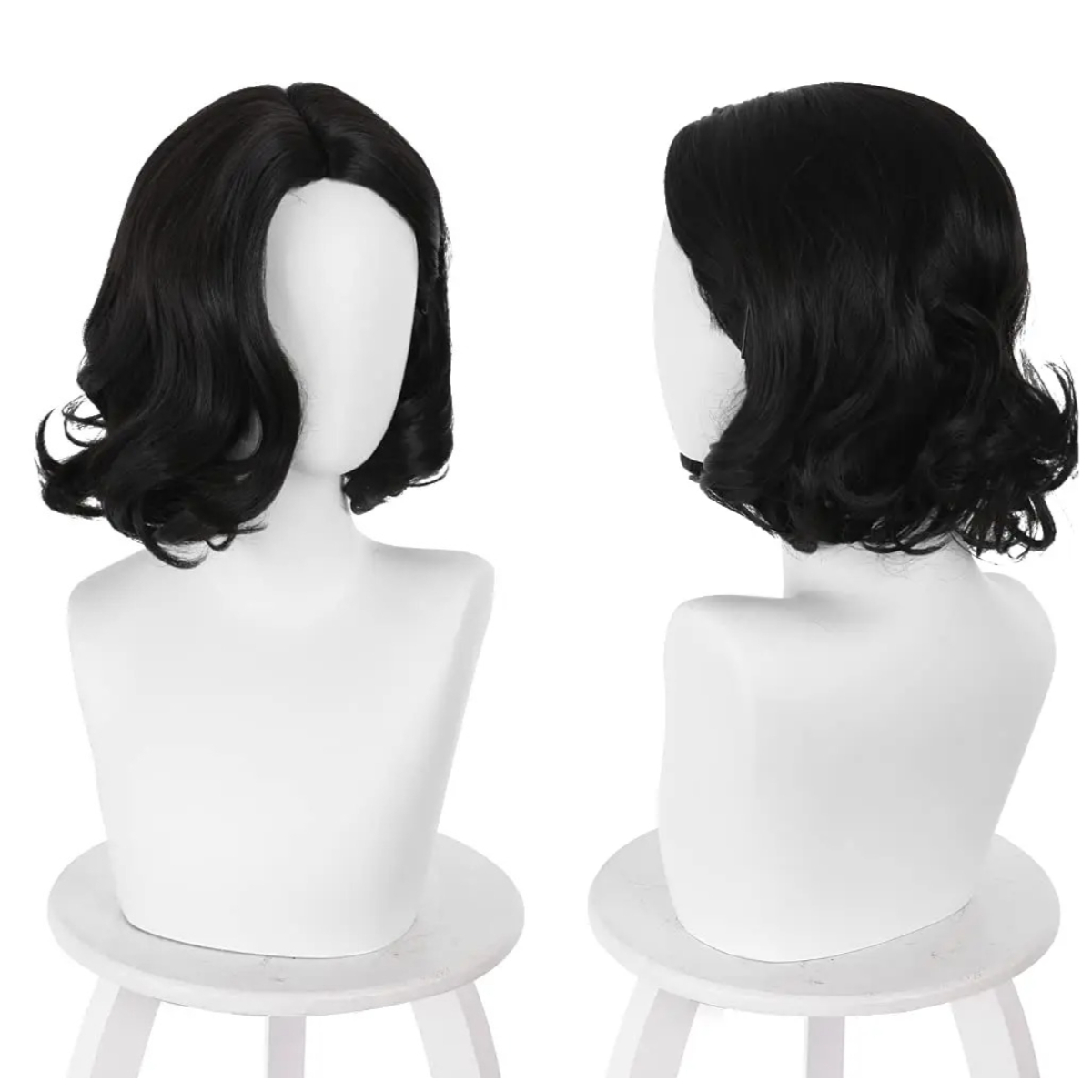 Synthetic Braided Wigs For Black Women - Wig sintetis pendek hitam bergelombang dengan