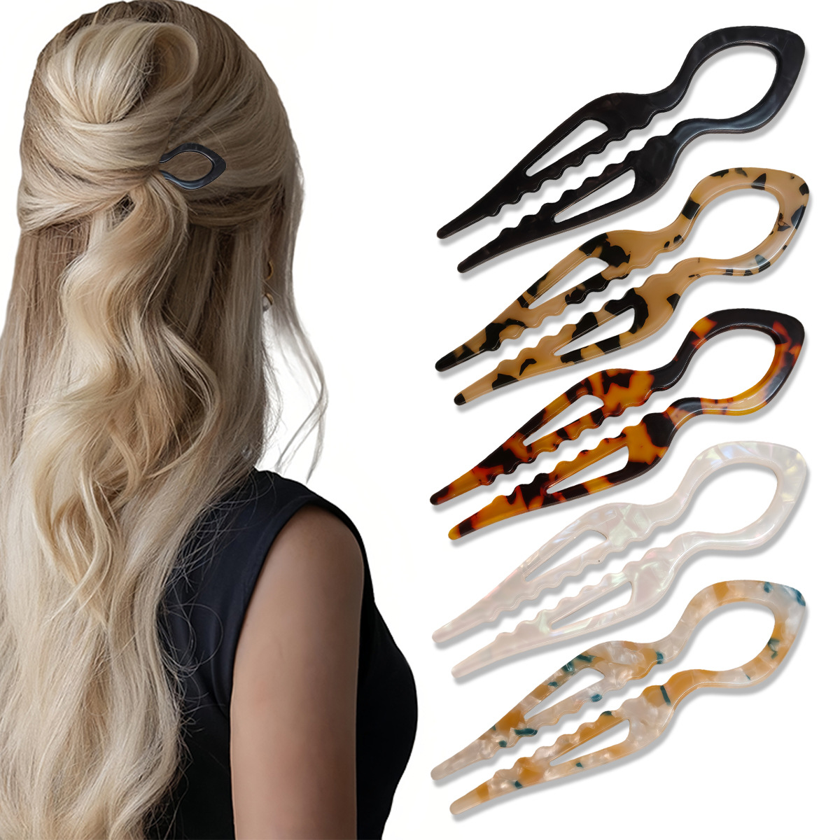 Jepit Rambut Bentuk U Akrilik  - Hair Bundles ulasan dan harga