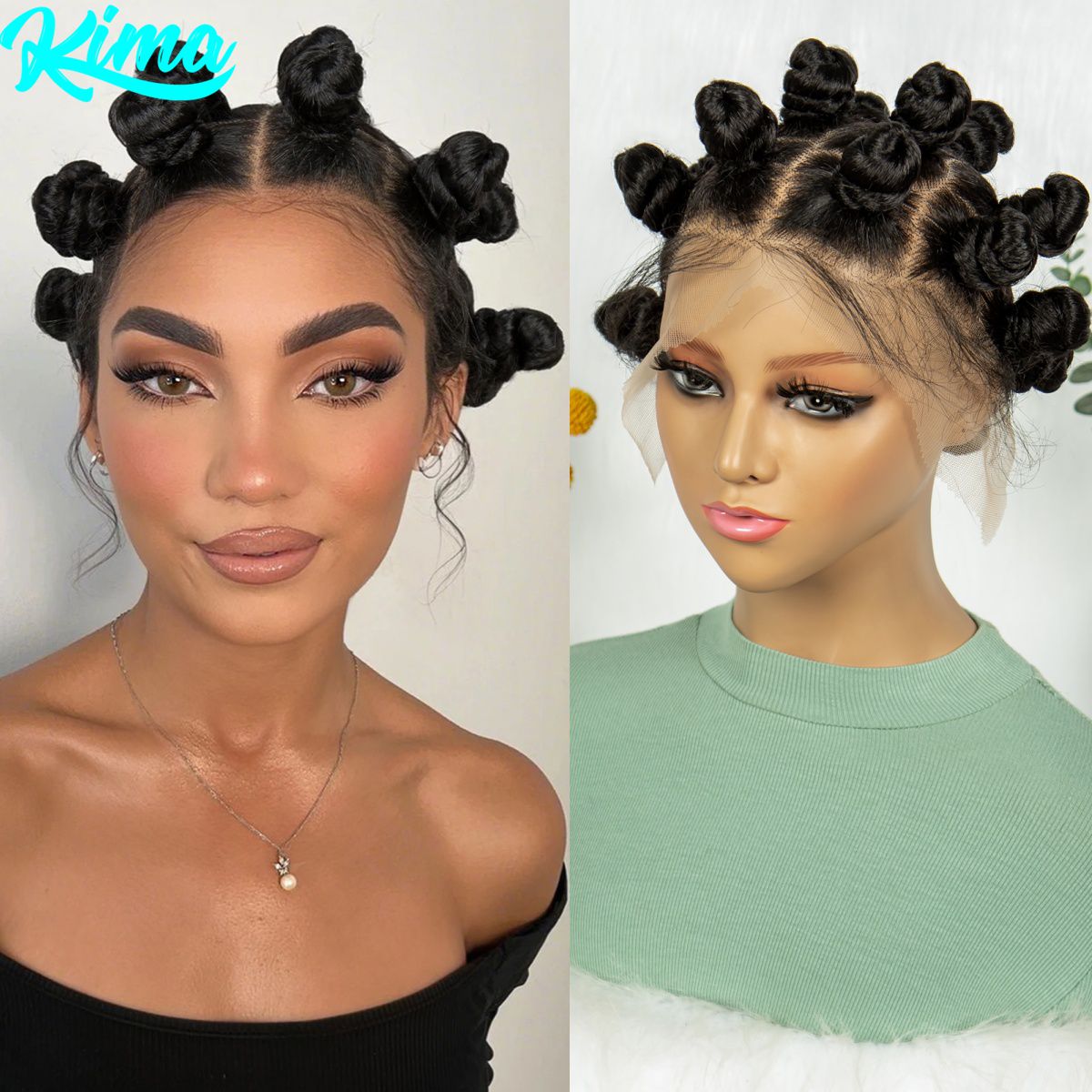 Wig Kepang Bantu Buatan Tangan - Synthetic Braided Wigs For Black Women ulasan dan harga