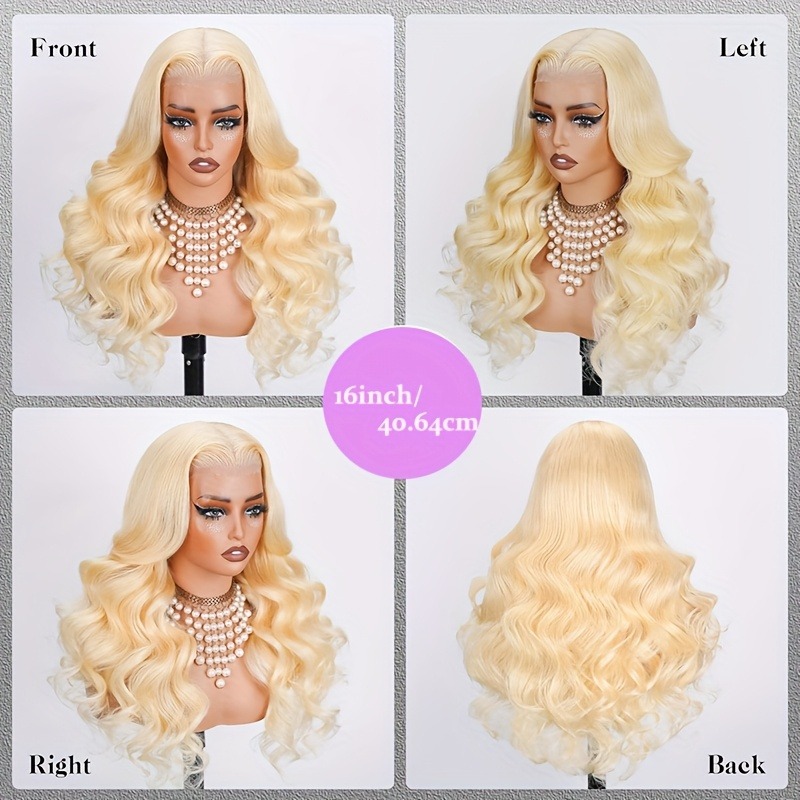 613 Wig Rambut Asli dengan Bag - 613 Blonde Body Wave Lace Front Wig ulasan dan harga