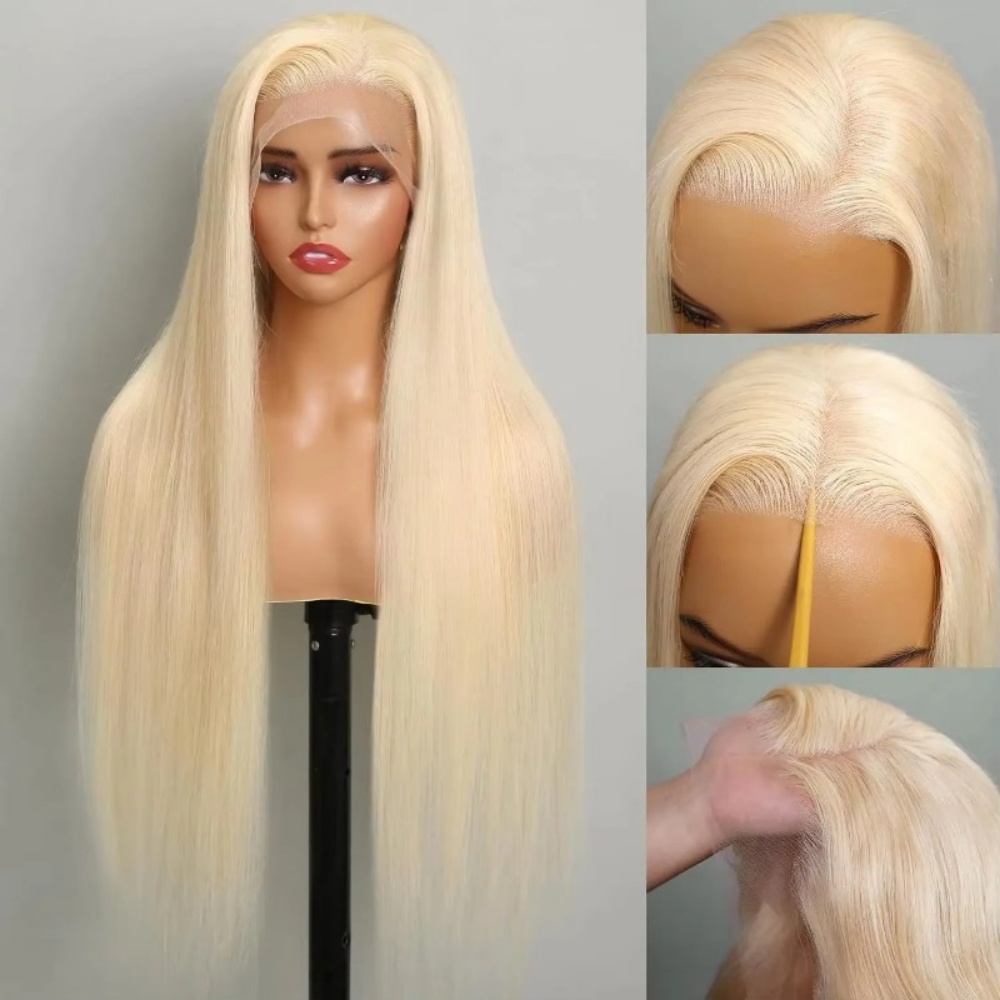 Wig Rambut Manusia Pirang 613  - Lace Front Wigs ulasan dan harga