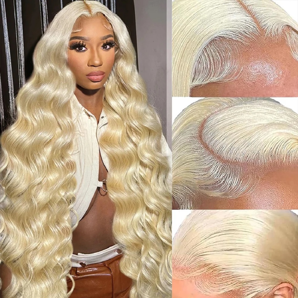 Wig Rambut Manusia 46 Inci HD  - Lace Front Wigs ulasan dan harga