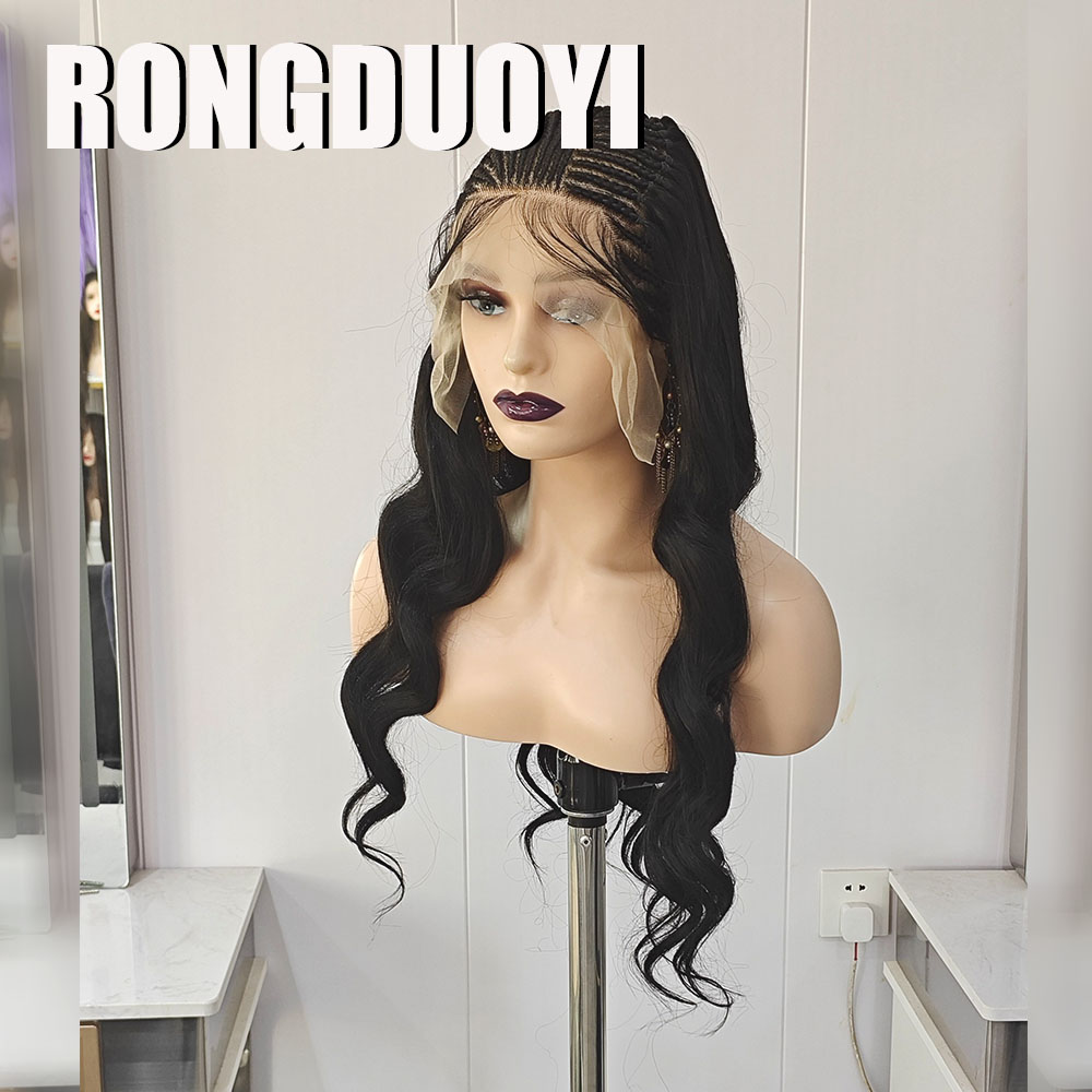RONGDUOYI Wig Sintetis Kepang  - Synthetic Braided Wigs For Black Women ulasan dan harga
