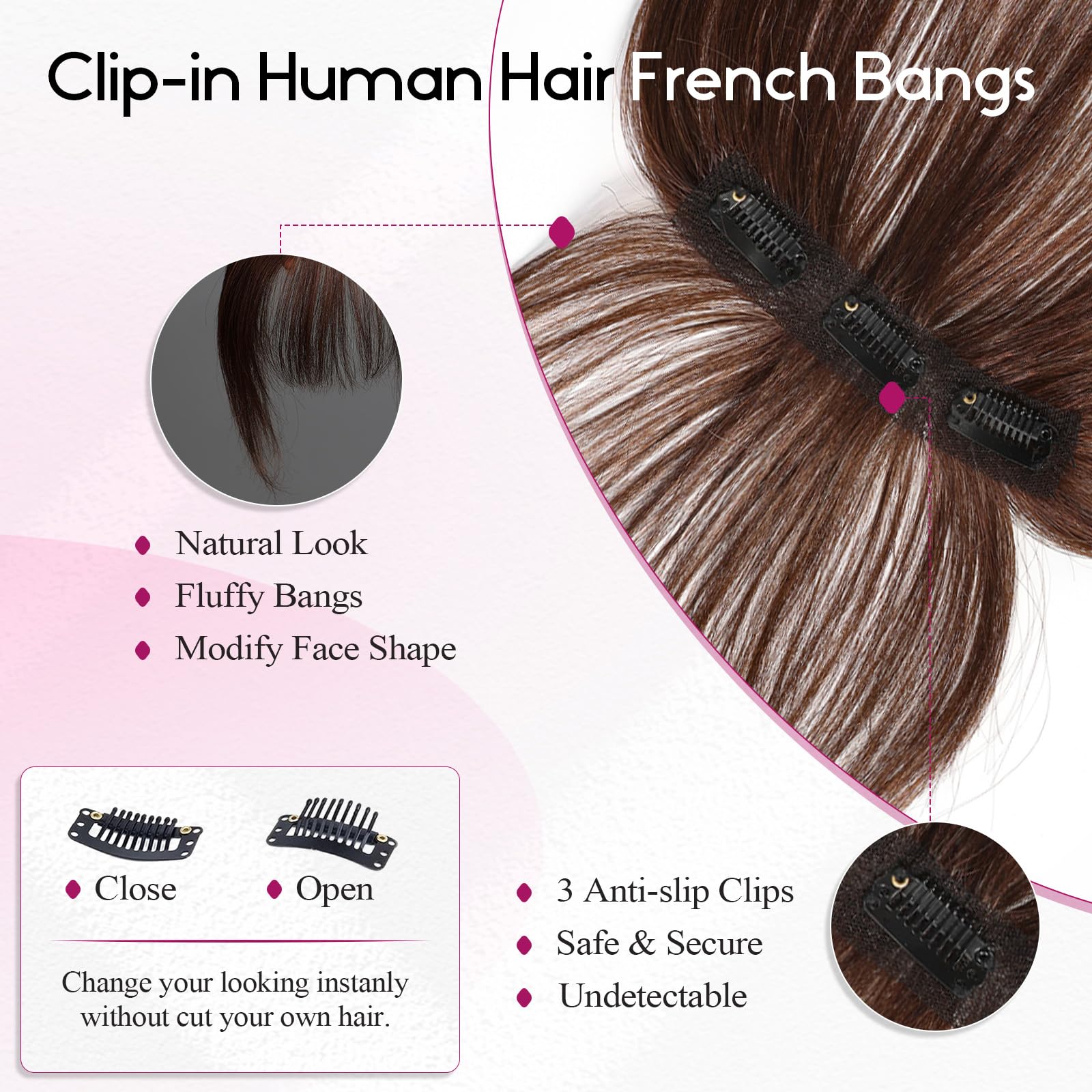 Poni Rambut Asli Manusia 100%  - Seamless Clip In Hair Extensions Human Hair ulasan dan harga