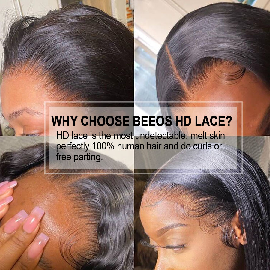 250% 13x4 HD Transparan Lace F - Hd Lace Frontal Wig Human Hair Pre Plucked ulasan dan harga