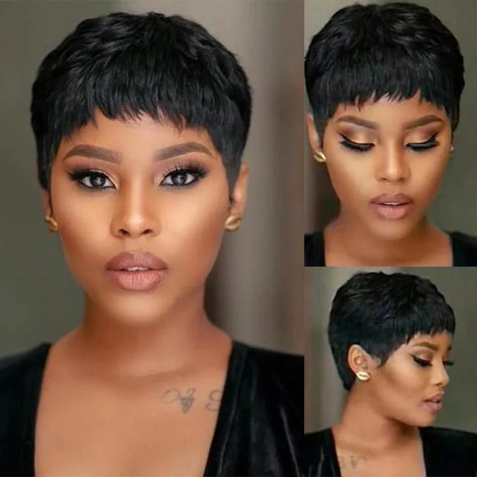 Wig rambut manusia pendek mode - Short Pixie Cut Wig Human Hair Cheap ulasan dan harga