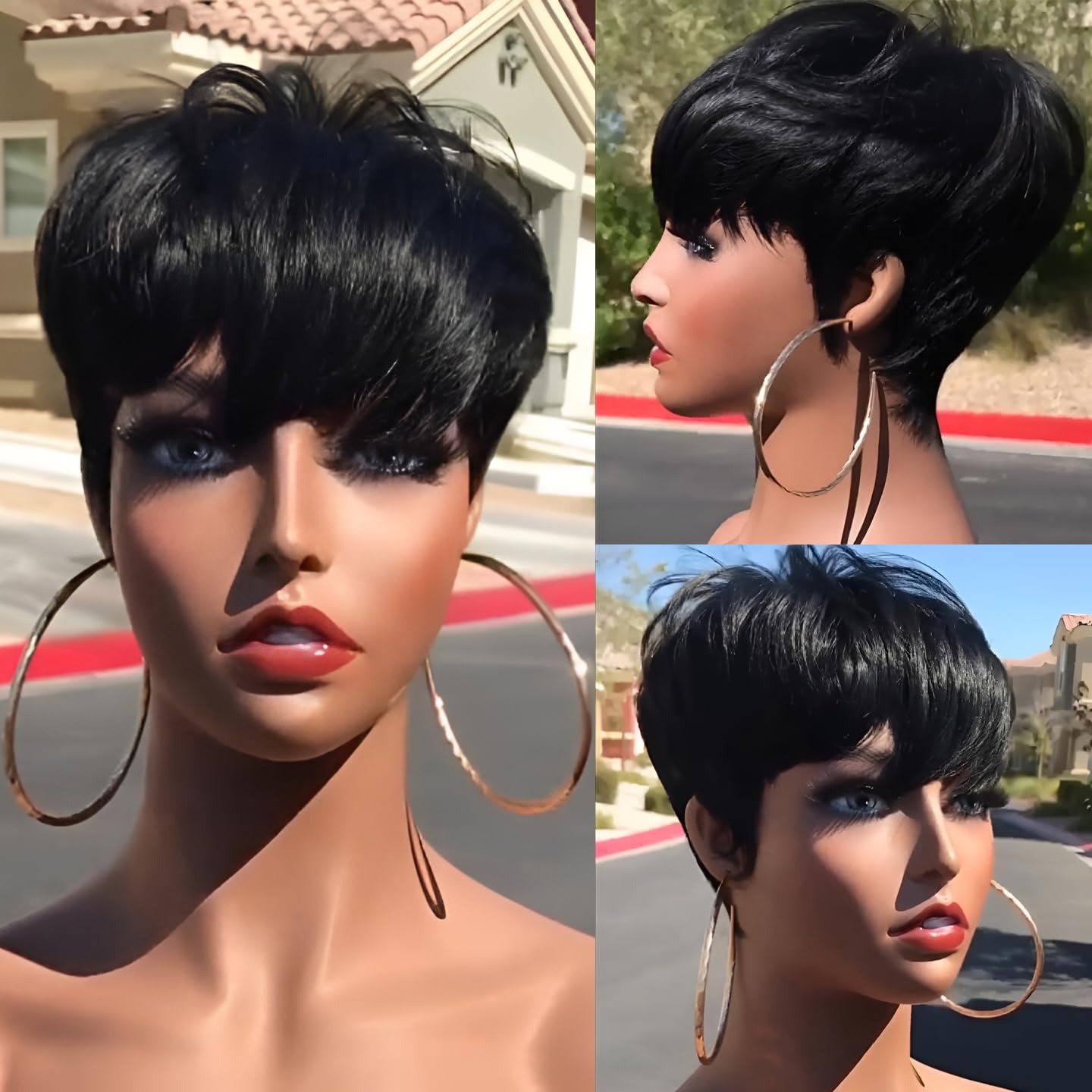Wig rambut manusia pendek mode - Short Pixie Cut Wig Human Hair Cheap ulasan dan harga