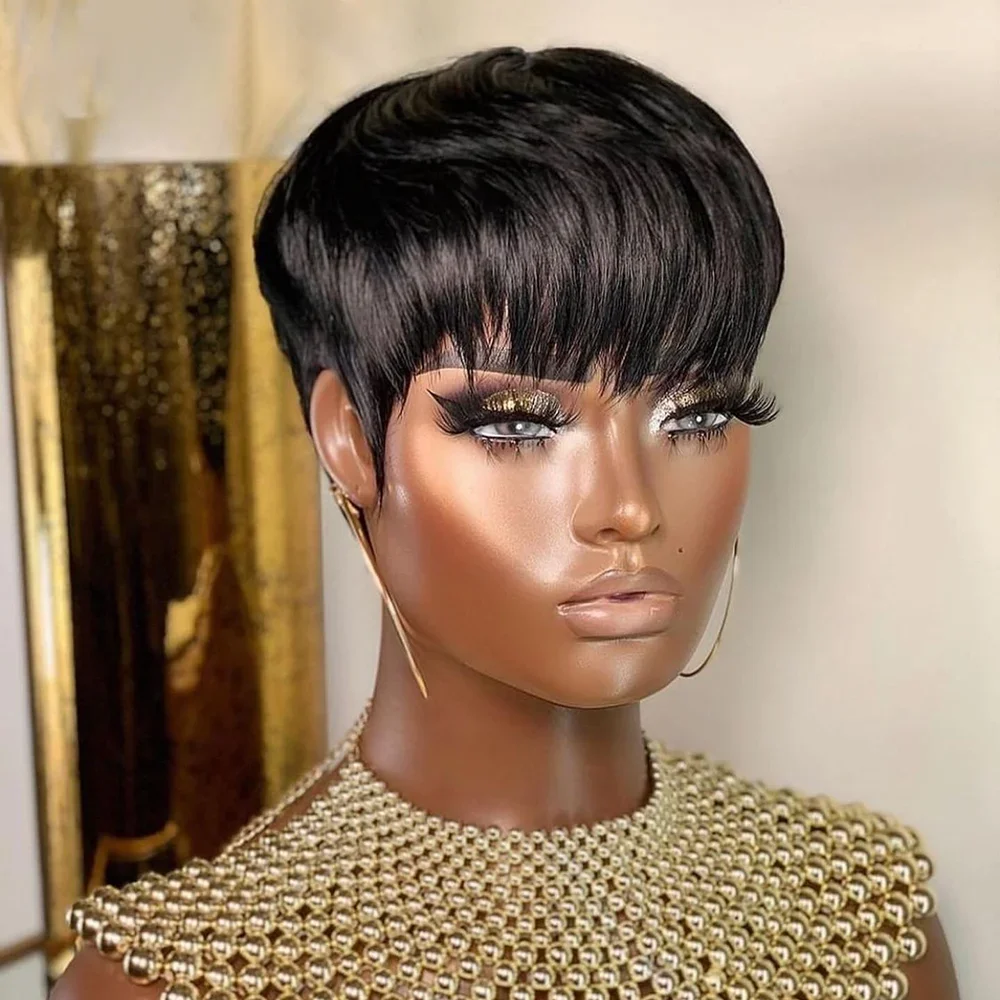Wig rambut manusia pendek mode - Short Pixie Cut Wig Human Hair Cheap ulasan dan harga