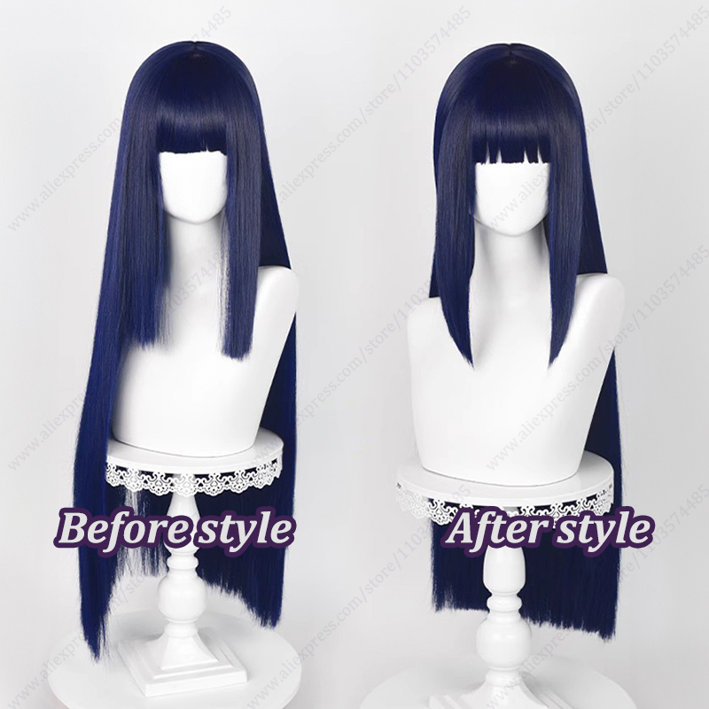 Wig Cosplay Hinata Hyuga Biru  - Synthetic Braided Wigs For Black Women ulasan dan harga